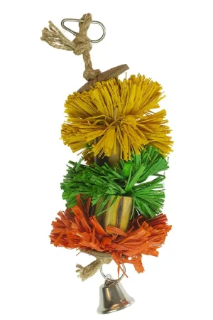 Finale Uitverkoop Duvo+ Raffia Gras Pompon Met Bamboo En Cocos L 29x8,9x8,9 cm
